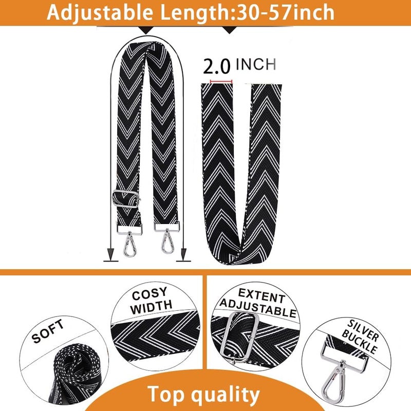 S-Jacorry Purse Strap Replacement Crossbody Wide Shoulder Strap Adjustable Canvas Straps Handbag Strap Replacement Belts - Image 5